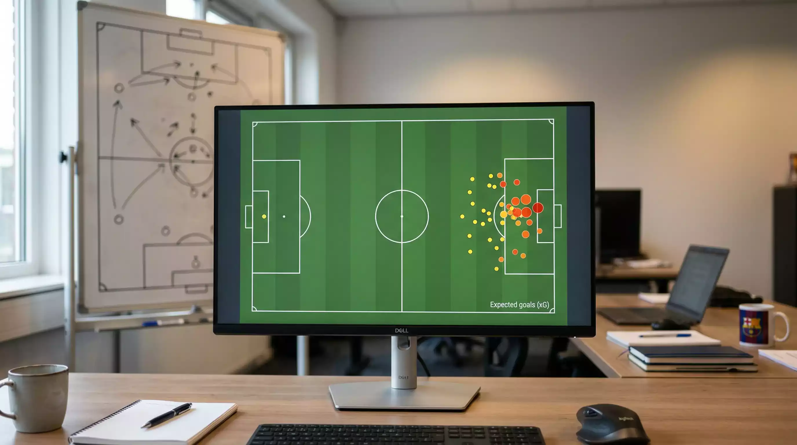 Expected goals (xG) statistieken: voetbalanalyse op scherm