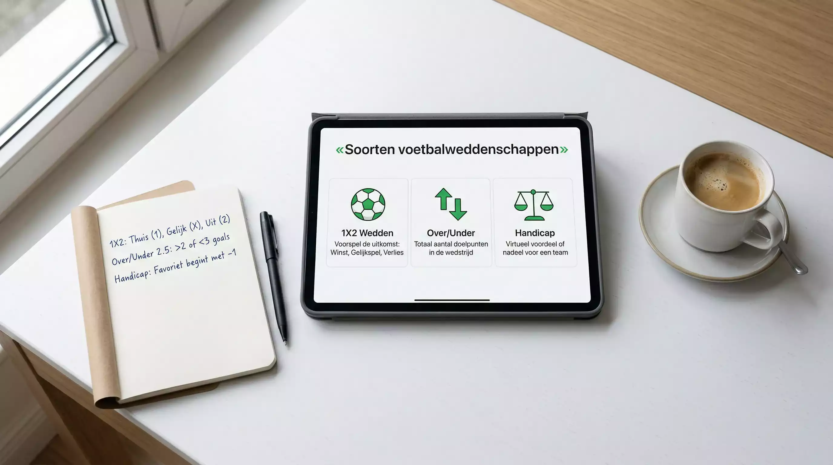 Overzicht van soorten voetbalweddenschappen: 1X2, over/under en handicap